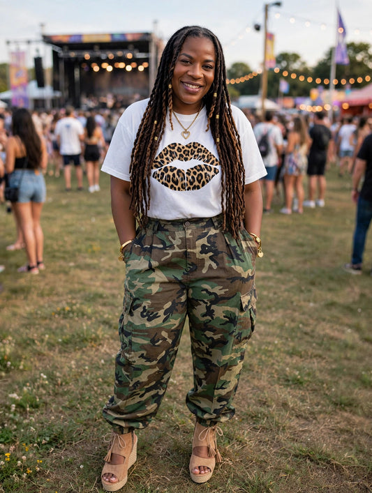 Camouflage Cargo Pants with Pockets