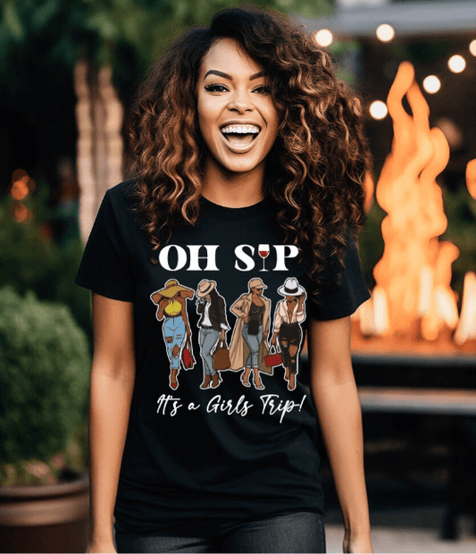 Oh Sip Girl's Trip Short Sleeve T-Shirt