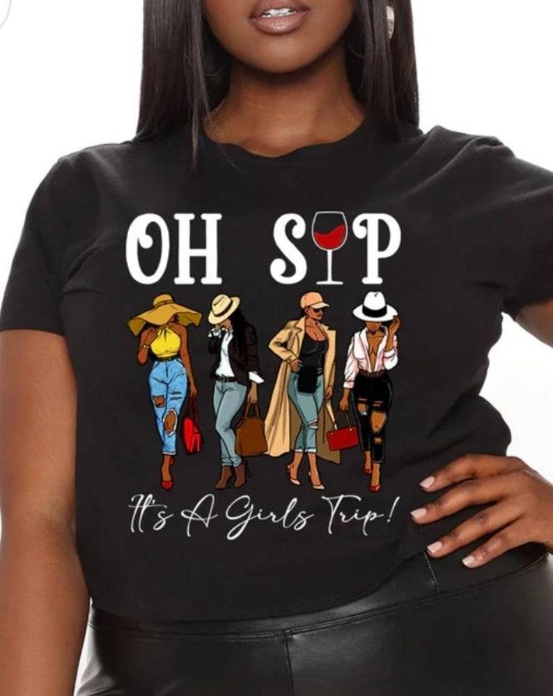 Oh Sip Girl's Trip Short Sleeve T-Shirt