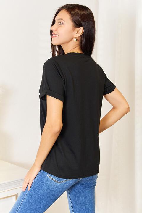 Simply Love Expensive & Difficult Cuffed Sleeve T-Shirt